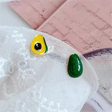 Модные красные мини серьги-гвоздики, темпераментные серьги авокадо, милые романтические серьги-гвоздики в форме фруктов для женщин, студенческие серьги