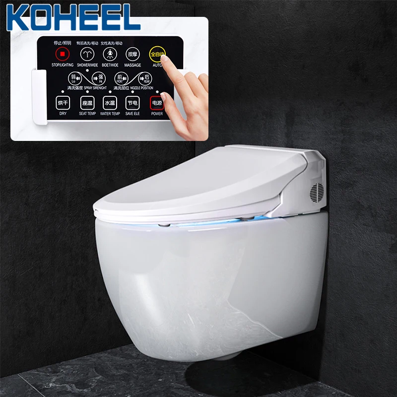 KOHEEL Bidet Cover Smart Toilet Seat Electric Intelligent Heat Clean Dry Massage FWT03 | Обустройство дома