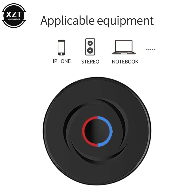 Bluetooth 5,0 аудио приемник передатчик 2 в 1 3,5 мм AUX Jack музыка стерео круглые Беспроводные адаптеры для автомобиля ТВ ПК динамик