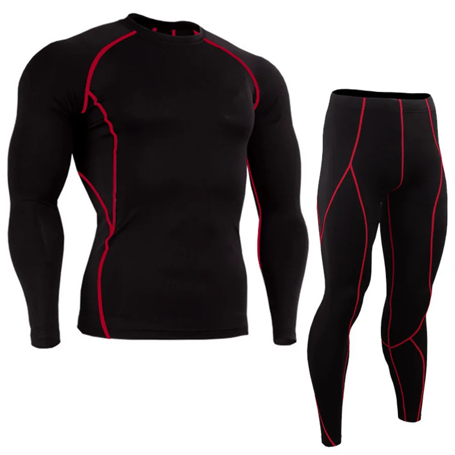 men's sports suits Quick-drying compression men sport training suit gym jogging running suit men's tight fitness workout clothes