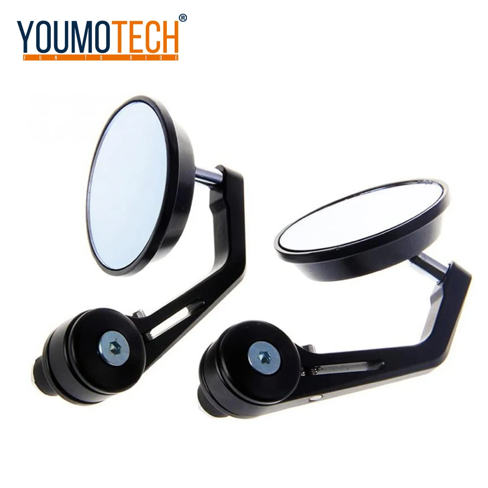 Motorcycle Bike Cruiser Chopper ATV Aluminum 7/8'' 22mm Bar End Side Rear View Mirror For KTM BMW Ducati Aprilia Victory Triumph