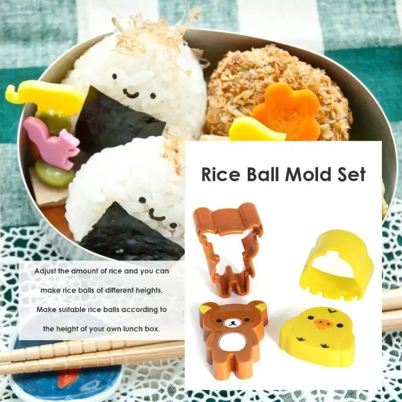 Мультфильм медведь курица форма DIY рисовый шар суши плесень Торт Печенье кухонный Инструмент Onigiri инструмент гаджеты кухонная принадлежность