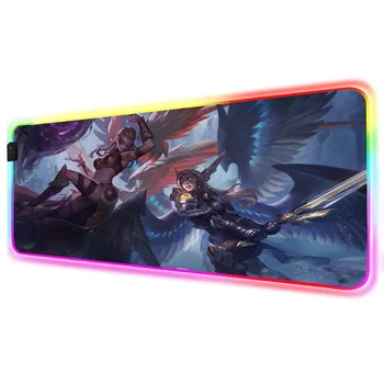 

ZSUXTC League of Legends RGB Gaming Mouse Pad Non-Slip Natural Rubber PC Computer Gaming Accessories Desk LOL Surprise CS GO