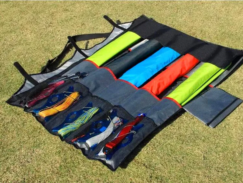 Free shipping large stunt kite bag quad line power kite package flying toys for adults kites nylon lotus kite tube tails wind 6