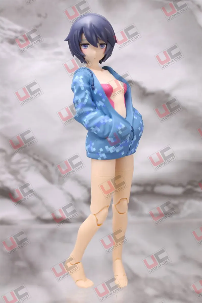

Mech Girl Jacket Upgrade Kit Miniature Unpainted Assembling Installation Resin Model Female Figure Accessories