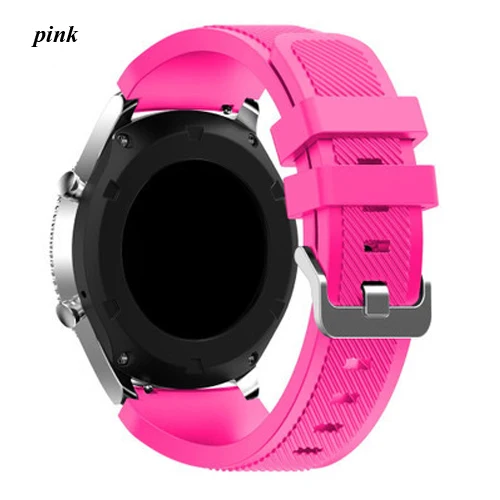 pink Gear S3 22 мм для samsung gear Galaxy watch band 46 мм Frontier/классический силикон ремешок наручный Браслет samsung gear S3 ремешок для часов - Band Color: pink