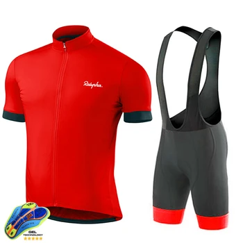 

Ralvpha summer cycling jersey set Triathlon cycling kit mens bicycle bib shorts jersey kit maillot ciclismo hombre verano 2020