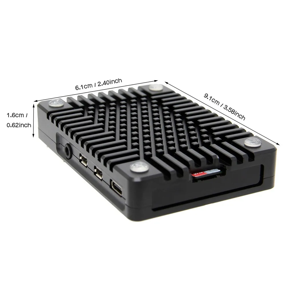 Raspberry Pi 4 ультра тонкий CNC Алюминий сплав металла чехол/пассивное охлаждение