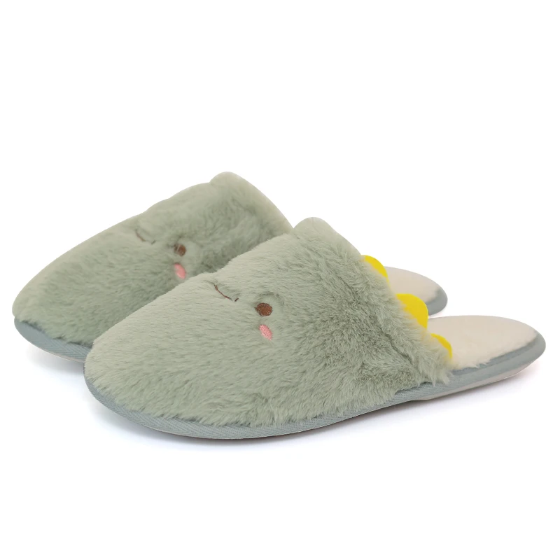 

Kawaii ladies half-pack cotton slippers cute plush cartoon animal home indoor slippers soft warm and comfortable non-slip