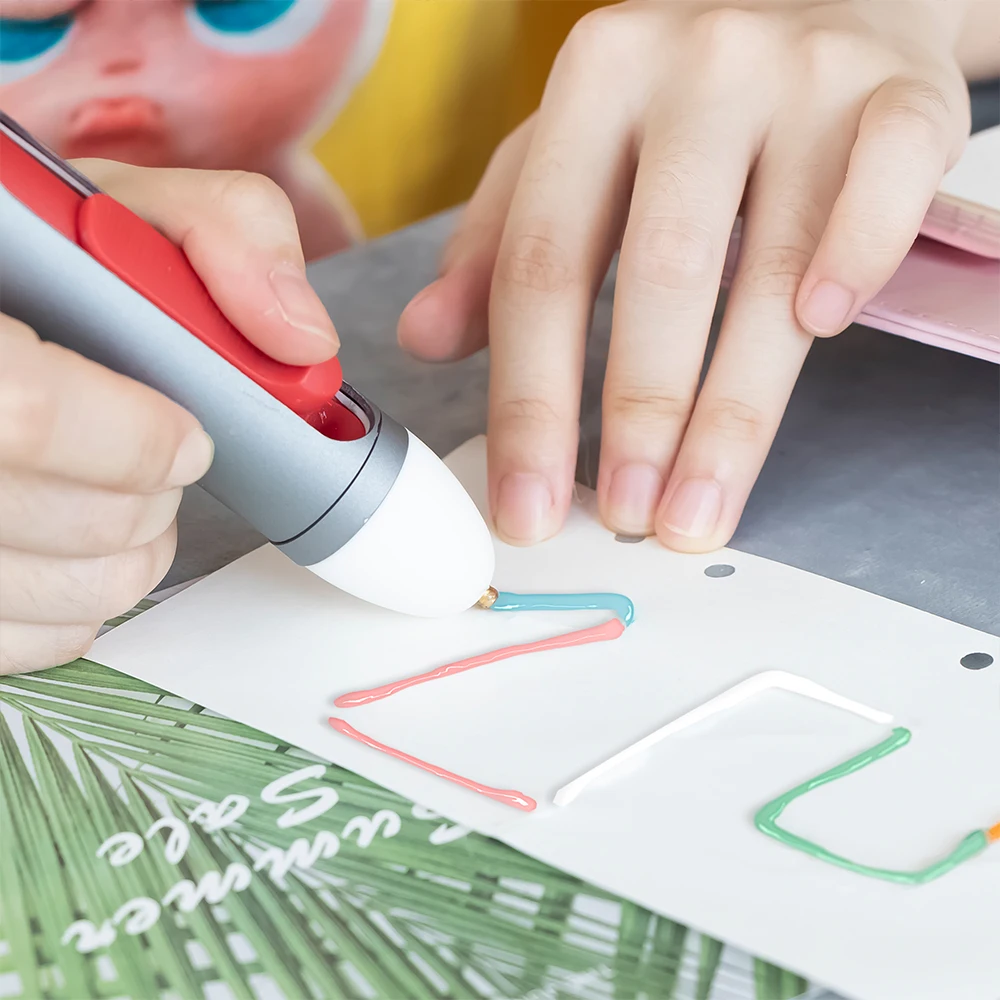 Мини-термоклеевой пистолет беспроводной термоклеевой Цветной силиконовый с