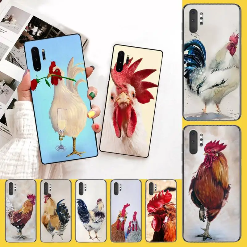 PENGHUWAN курица большой петух шикарный Милый чехол для телефона Samsung Galaxy J7 J8 J6 Plus 2018