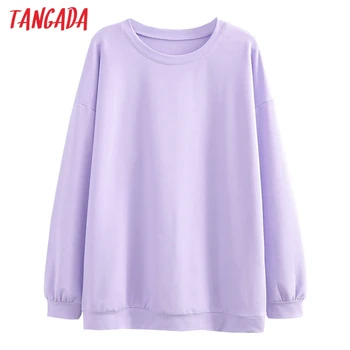 

Tangada 2020 Women's sents cotton suit 2 pieces sets o neck hoodies sweatshirt shorts suits 6L33