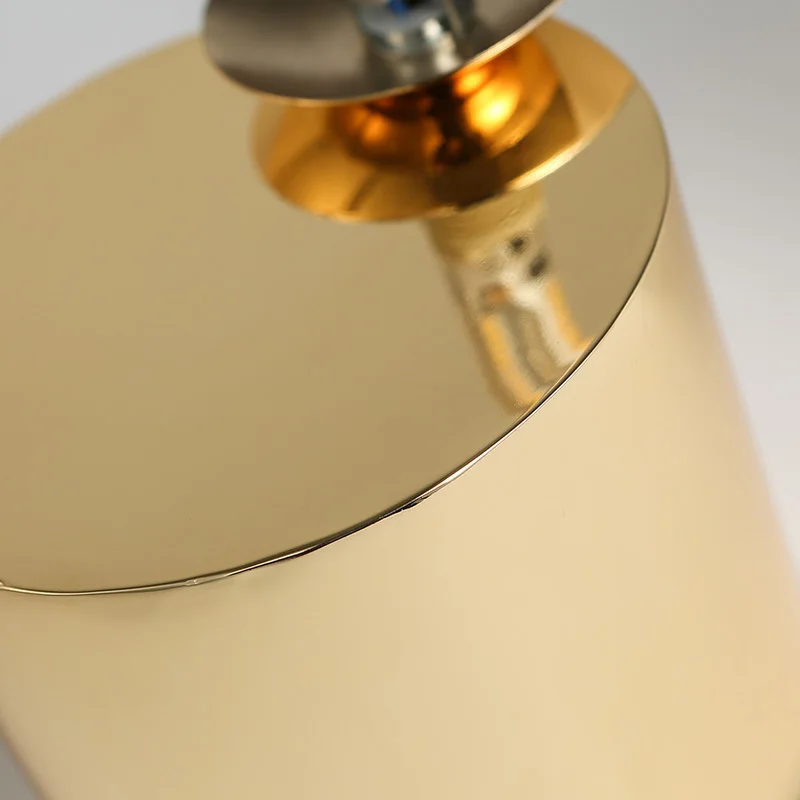 

Nordic glass spherical lampshade desk lamp simple metal iron led bedroom study warm bedside table lamp