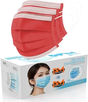 

50pc Disposable Face Mask 3 Layer Face Mask Anti-dust Non-woven Disposable Breathable Mouth Mask Anti Pollution Safe Masks Adult