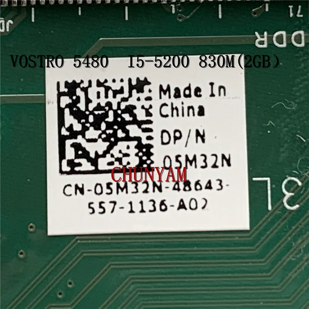 Материнская плата для ноутбука DELL vostro 5480 модель I5 5200U 830M(2G) 5M32N DAJW8GMB8C1 системная 100%