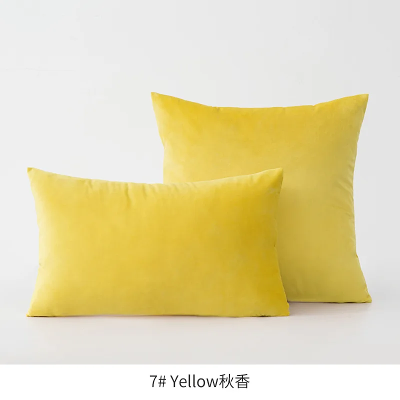 Inyahome Acqua Green Luxury Velvet Cushion Cover Pillow Cover Pillowcase Home Decorative Pillow Pillowslip Sofa Throw Pillows 