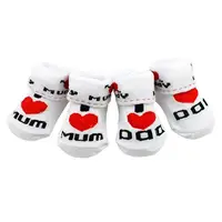 Cute Baby Cotton Socks White I Love Mum/Dad 0-6 Months Newborn Infant Boys Girls Leg Warmers Kids Clothing 4