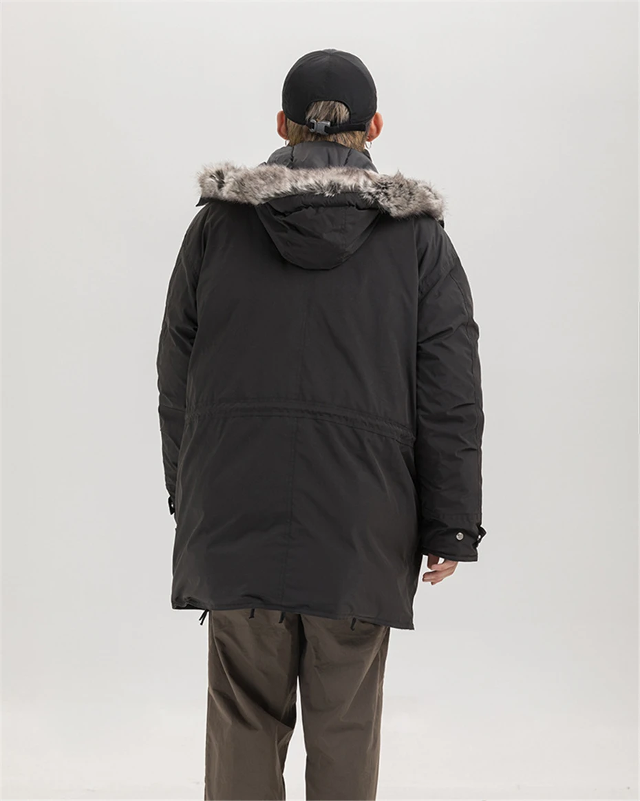 NEW Winter Parkas Jackets Men Women Hip Hop Thick Warm Windbreaker Coats Harajuku Fur Collar Outwear High Quality MG326