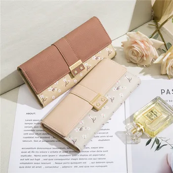 

2020 Wallet Long Style for Women Korean Style Multi-Function Zipper Large Capacity Wallet Coin Purse One-Piece Bag