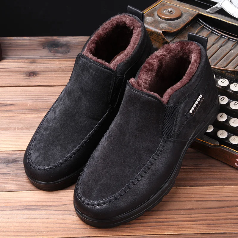 Зимние мужские ботинки; зимняя обувь; теплые плюшевые зимние ботинки на меху; мужские Ботильоны; мужские зимние ботинки; Bota Masculina botas hombre
