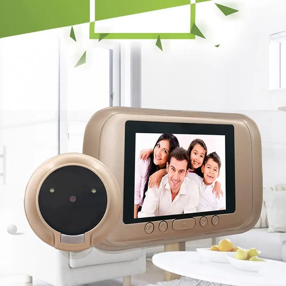3 5/3 0 дюймов LCD цифровой цветной экран дверной звонок 120 °/90 ° Звонок электронный