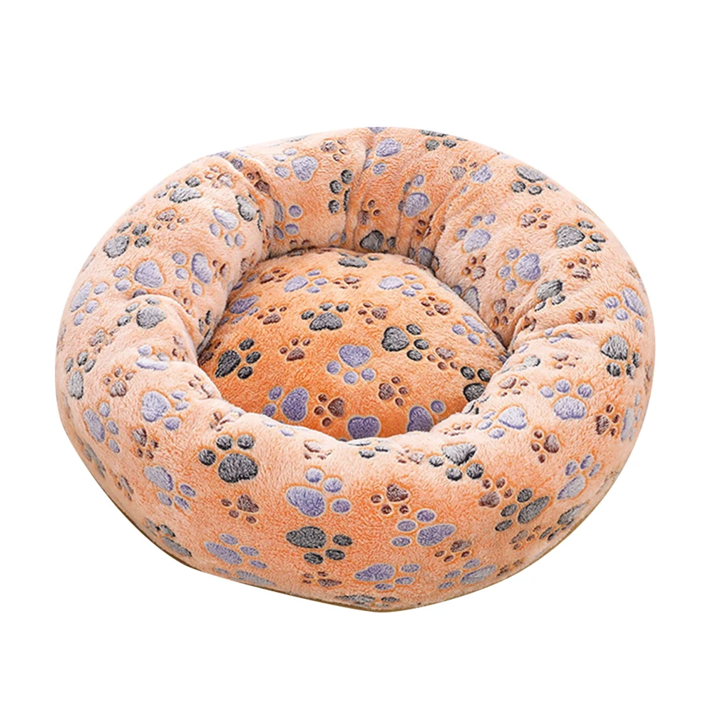 Soft Pet Dog Bed Kennel Puppy House Round Dog Cat Winter Warm Sleeping Cushion Mat Portable Pet Bed 40/50/60/70/80/100 cm - Цвет: 12