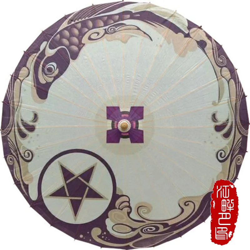 Onmyoji Kagura Oil Paper Umbrella Cosplay Props COS Custom Back Pendant Friends Gifts Decorative props | Дом и сад