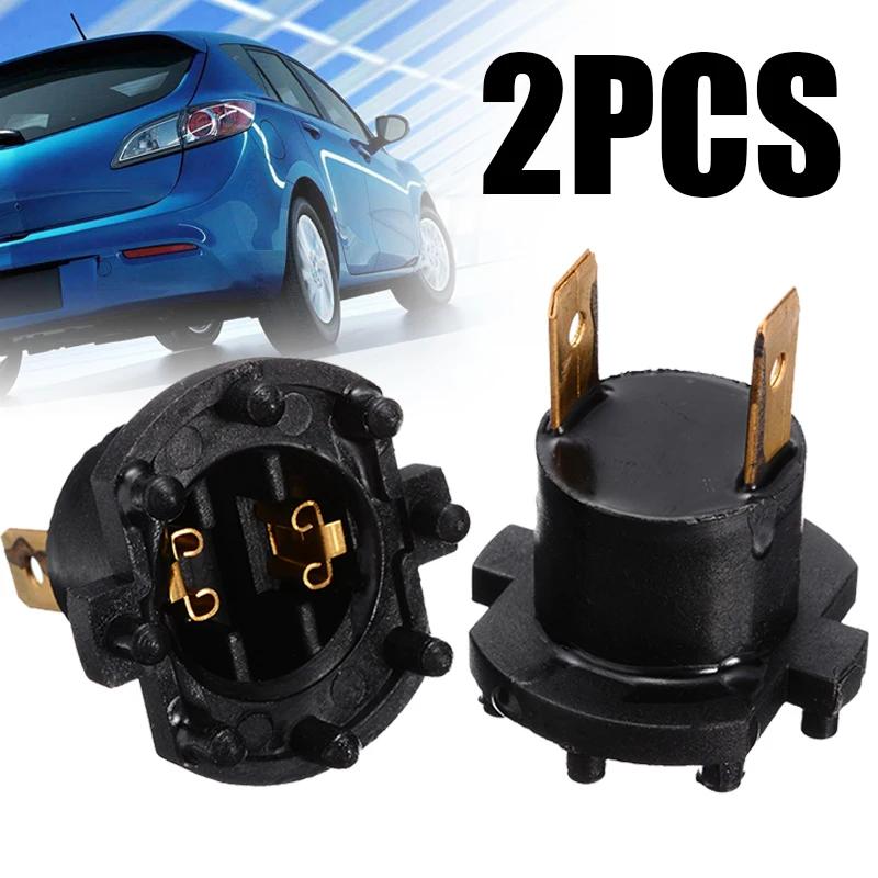 2pcs Headlight Bulb Black Color Socket Holder For Kawasaki ER6-F 2012/2015 For Mazda 3/5/323 Lamp Holder Accessories