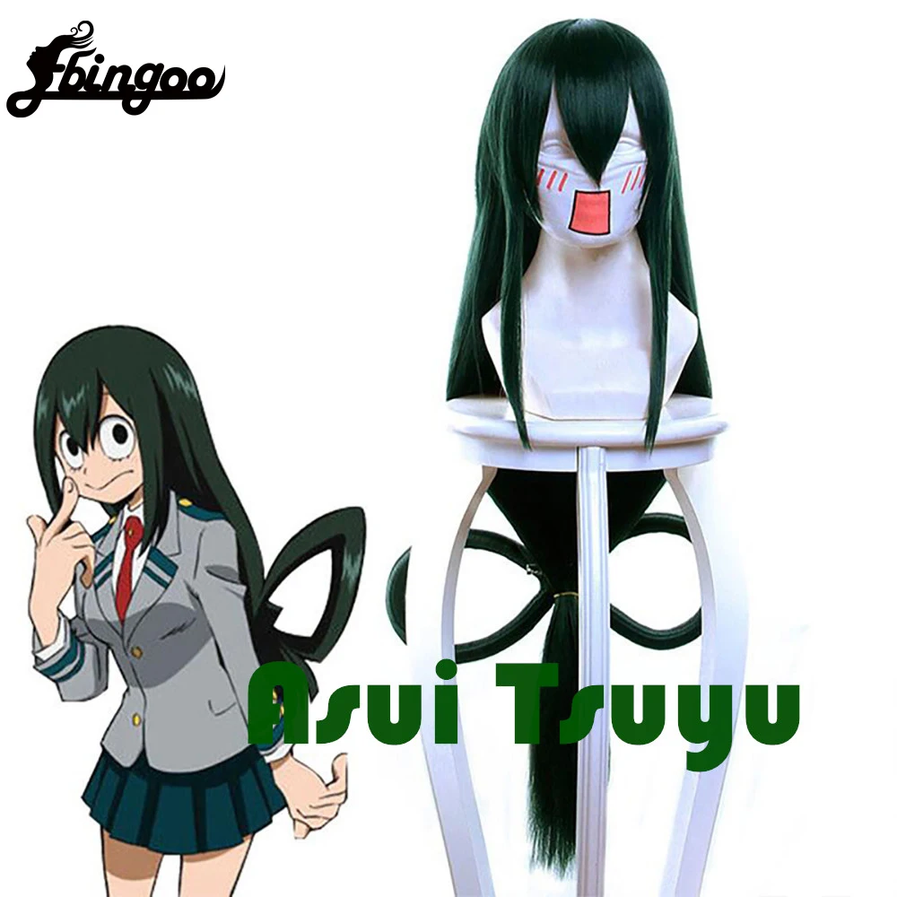 students boku no hero academia backpack boys girls anime school bags kids cartoon bookbags teenagers knapsacks mochila escolar Ebingoo Asui Tsuyu Wig Boku No Hero Academia Cosplay Wig Anime My Hero Academia Long Straight Green Synthetic Cosplay Women Wigs