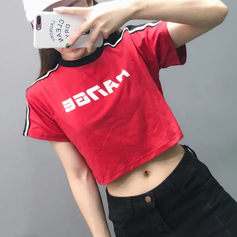 Модная женская летняя футболка с коротким рукавом 2019 Femme Ulzzang Harajuku топы Корейская