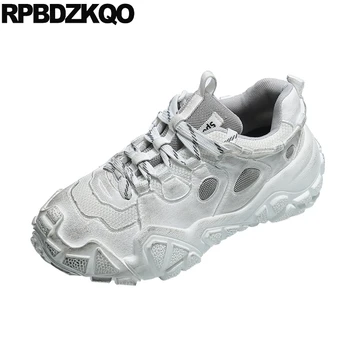 

women trainers retro breathable creepers platform shoes mesh wedge white sneakers thick sole muffin factory direct elevator