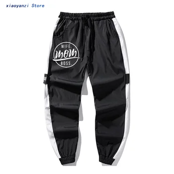 

2020 Fashion trousers for Men Women Pocket WIFE MOM BOSS Letters Print Plus Size sweatpants Graphic Tees Women sports long pants
