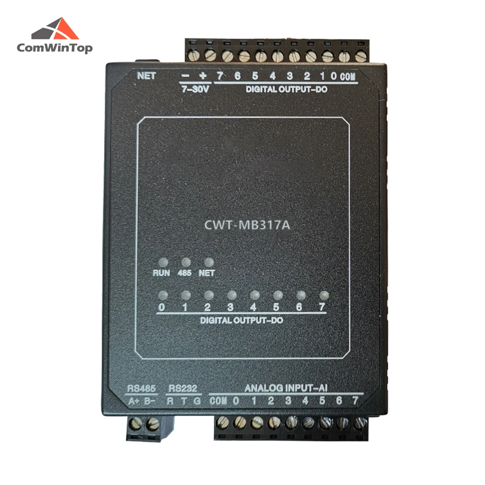 CWT-MB317A 8AI + 8DO(NPN) RS485 RS232 Ethernet Modbus Rtu Tcp Io модуль сбора данных |