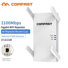 Répéteur Wi fi Gigabit sans fil AC2100, 2.4/5 ghz, double fréquence, extension longue couverture, amplificateur de Signal externe