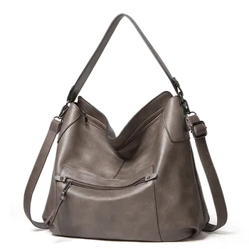 

Women's Large Capacity Shoulder Bag Soft Leather Ladies Shoulder Messenger Handbag