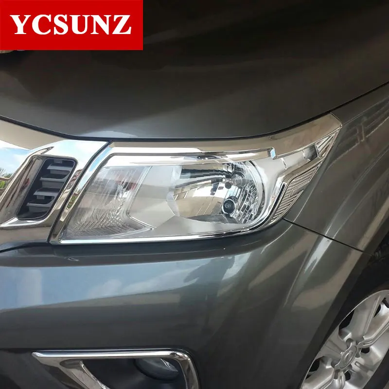 2014 2019 ABS хром для Nissan Navara 2017 Np300 аксессуары передняя фара frontier автостайлинг Ycsunz|light
