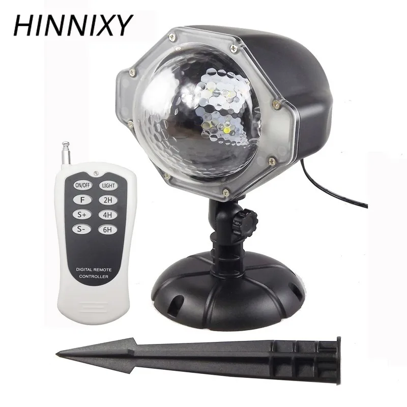 Hinnixy прожектор с эффектом снегопада ночник IP65 Открытый Сад Рождество Снежинка дистанционное управление праздник лазерный светильник украшения на Рождество