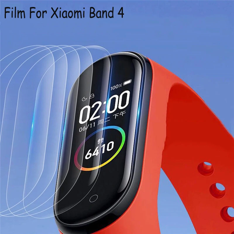 Screen Protector For Xiaomi Mi Band 4 Film Miband4 Smart Wristband Full Cover Ultra Thin Protective Safety NanoFilm for xiomi B | Мобильные