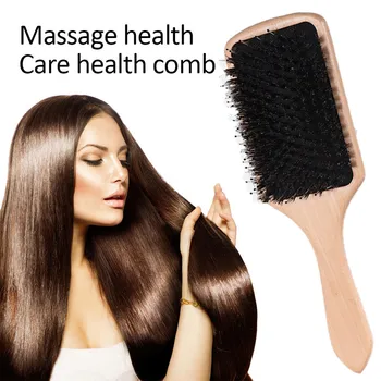 

Bristle Hair Scalp Airbag Comb Wooden Slab Comb with Wooden Handle Comb Tangle Comb