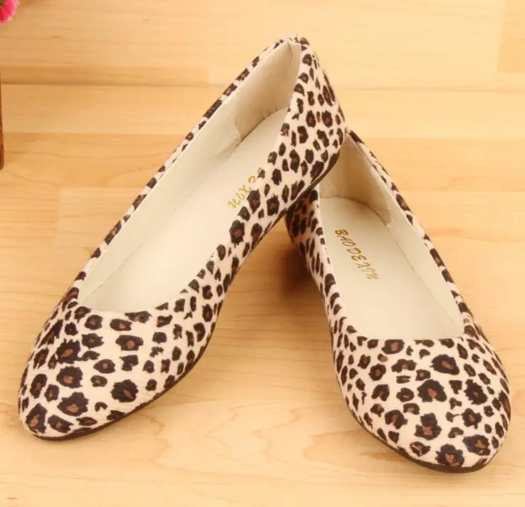 

autumn New women fashion comfortable suede leopard print casual shoes women loafers flat shoes flats