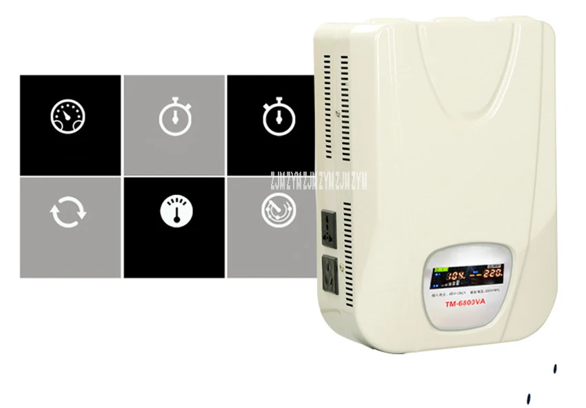 TM-6800VA мини переменного тока Регулируемый Питание бытовой стабилизатор напряжения переменного тока воспользовались сверхнизкой Давление автоматическая машина для производства салфеток для фазовый регулятор