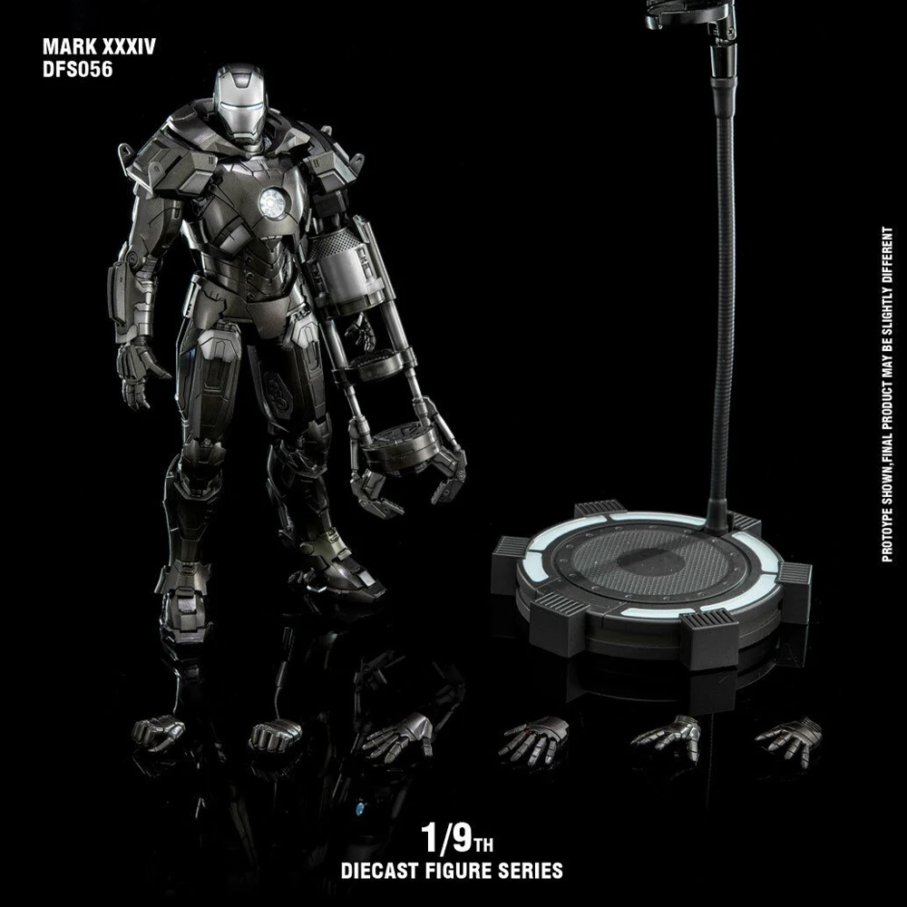 King Arts 1:9 Металл DFS056 MK34 Железный человек MK34 фигурка модель игрушки