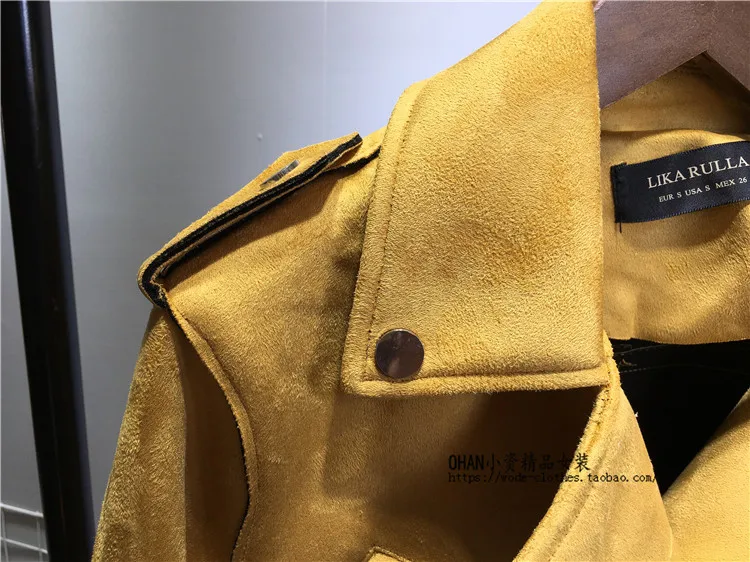 Women's Suede Jacket Korean New Joker Slim Jacket Female Student Motorcycle Faux Leather Coat Short Coats Autumn and Winter