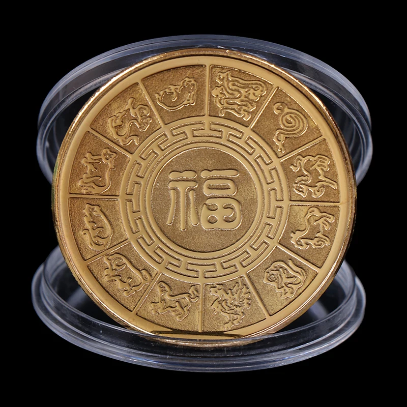 Коллекционный подарок 1 шт. Новогодняя Золотая монета Ox памятные монеты