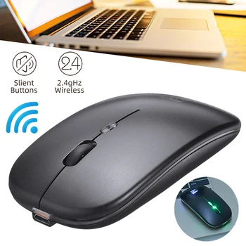 

For Laptop PC Wireless Mouse Computer Mouse Silent PC Rechargeable Ergonomic Mouse 2.4Ghz USB Optical Pohiks