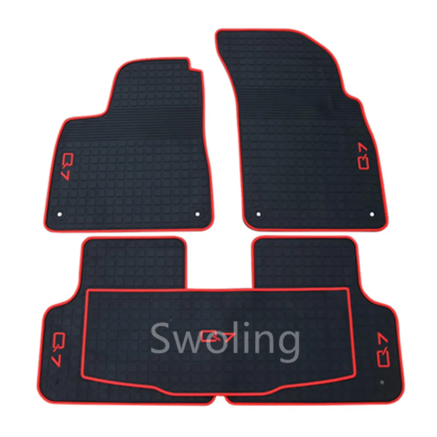 

For Audi Q7 2016 2017 2018 2019 High Quality Waterproof Anti Skip Latex Durable Carpets Special Rubber Car Floor Mats