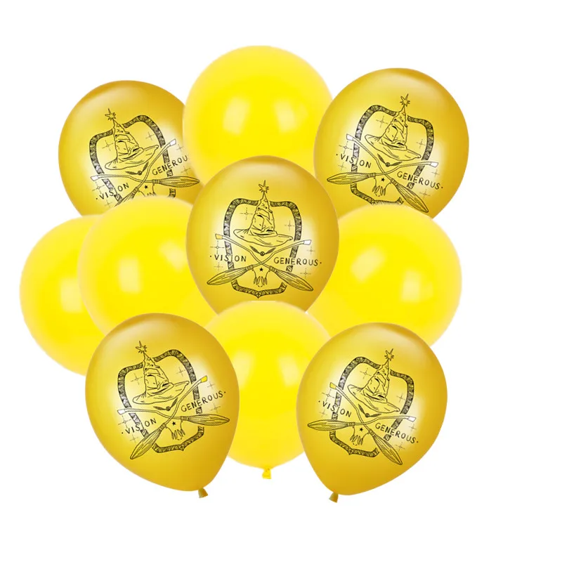 10pcs 12inch Magic Gold Black Latex Balloon Birthday Baby Shower Party Decor Harrys Potters Party Kids Toys Gifts Globos