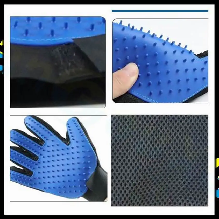 Pet Glove Anti-bite Cat Grooming Gloves dog Bath Clean Massage Hair Remover Brush Cat Hair Deshedding Comb right or left hand Pet Grooming Gloves Cat Grooming Brush Pet Hair Remover Gloves