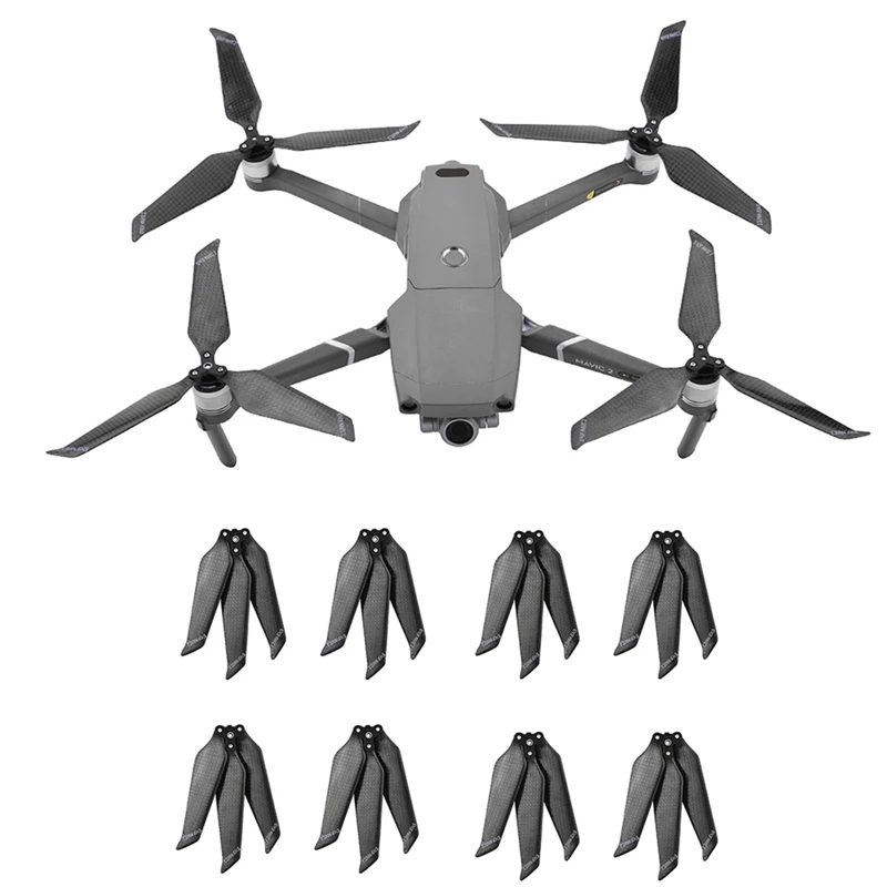 Горячая 3C-Propeller с пропеллером с 3-мя лезвиями Шум снижение складной 8743 углеродного волокна весла для Dji Mavic Pro/Air 2/Pro/Mavic 2 Zoom(4 пары