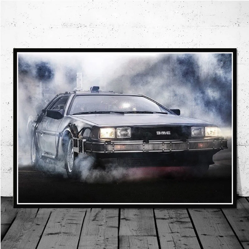 Back-to-the-Future-Movie-Classic-Cool-Car-Poster-And-Prints-Wall-Art-Canvas-Painting-Vintage (3)